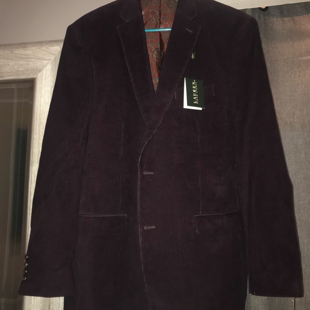 Men’s purple dress coat blazer sz 44